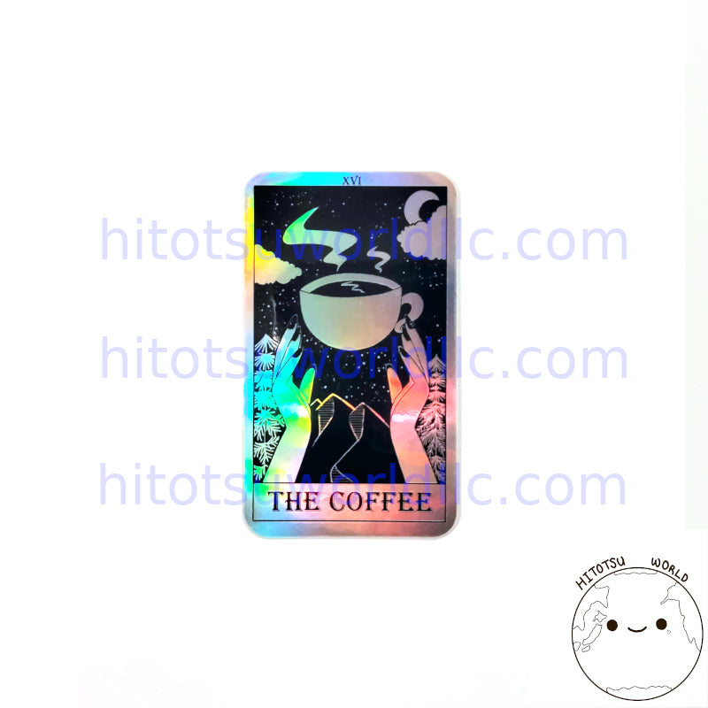 16. Holographic The Coffee Tarot Card Stickers – Hitotsu World LLC