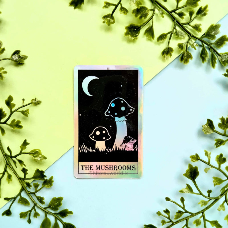 03. Holographic "The Mushrooms" Tarot Card Stickers