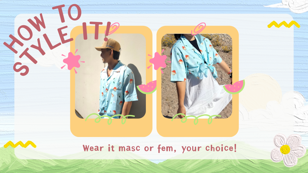 Tommy the Mushroom Boi Button-Up Shirt – Hitotsu World LLC