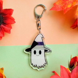 Demisexual Pride Ghost Keychain V2