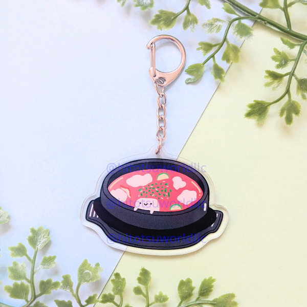 Korean Tofu Soup Soon Dubu Keychain