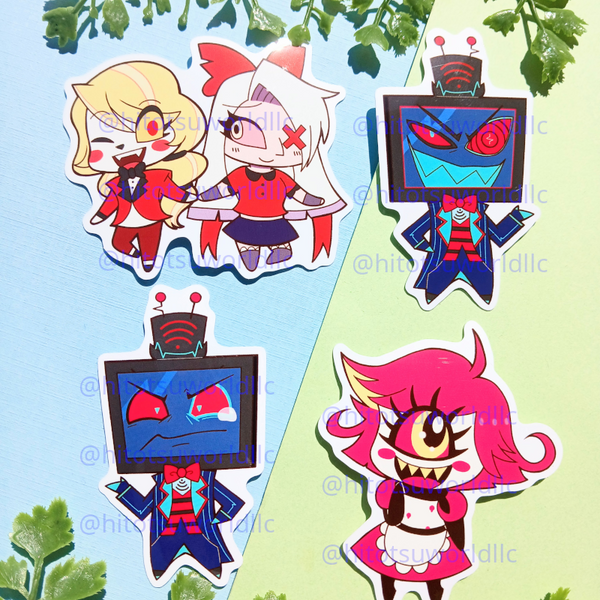 Hazbin Hotel Charlie and Vaggie Stickers