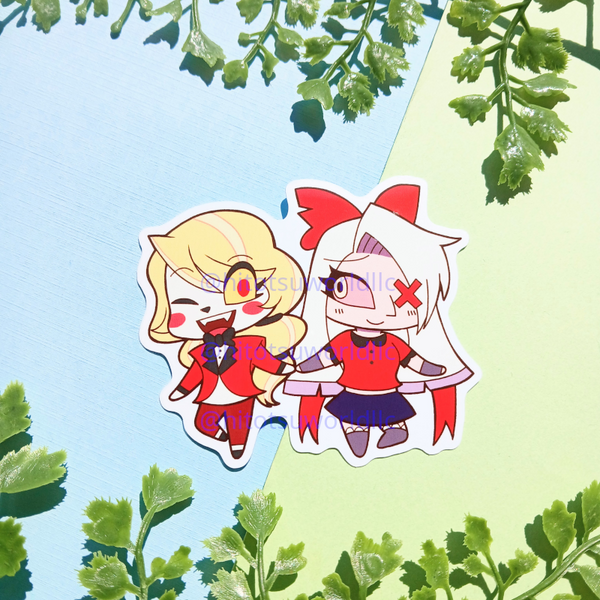 Hazbin Hotel Charlie and Vaggie Stickers