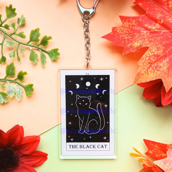 XX. The Black Cat Tarot Card Keychains