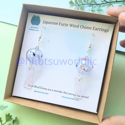 Purple Furin with Koi Fish Earrings Version 2