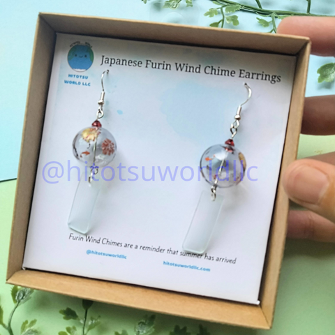 Gray Furin with Fireworks + Koi Fish Earrings