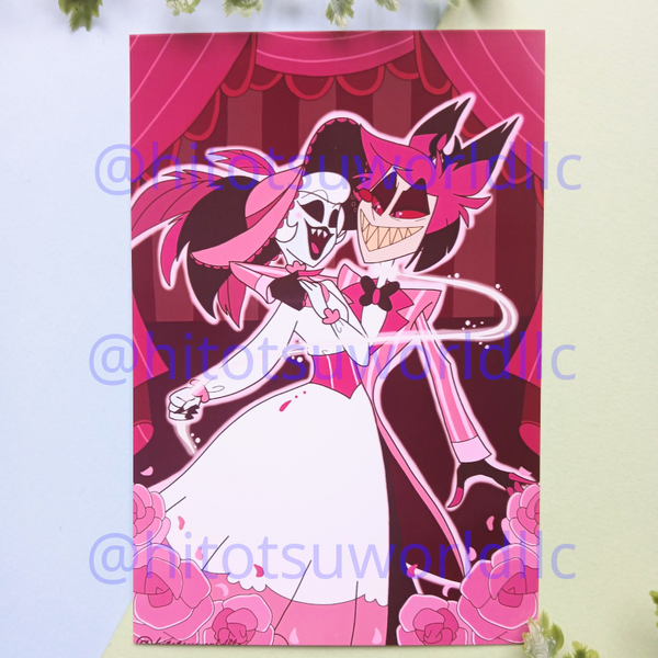 Hazbin Hotel Alastor x Rosie RadioRose Prints