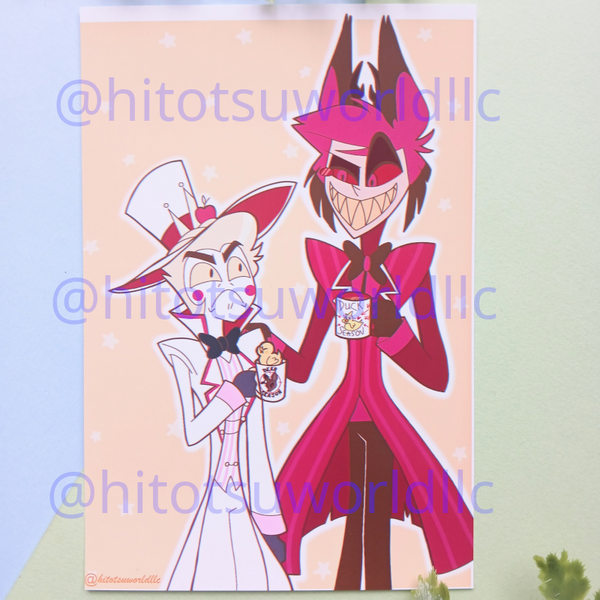 Hazbin Hotel Alastor x Lucifer RadioApple Prints