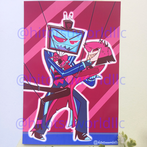Hazbin Hotel Alastor x Vox RadioStatic Prints