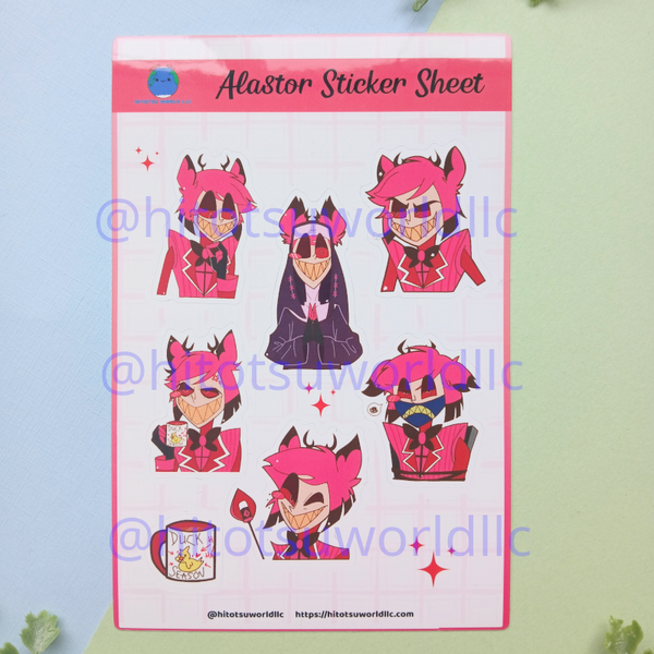 Hazbin Hotel Alastor Sticker Sheets