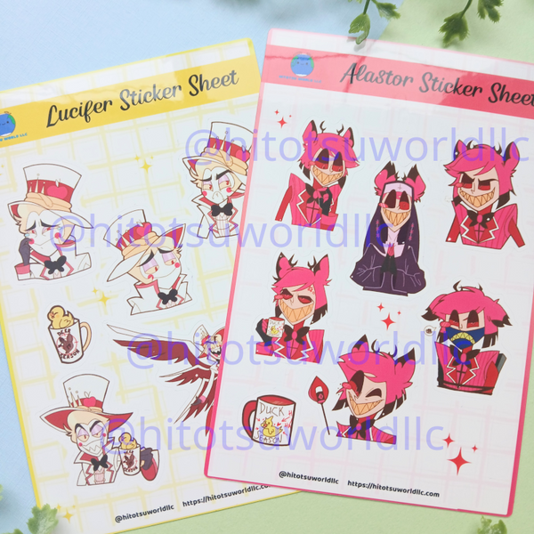 Hazbin Hotel Alastor Sticker Sheets