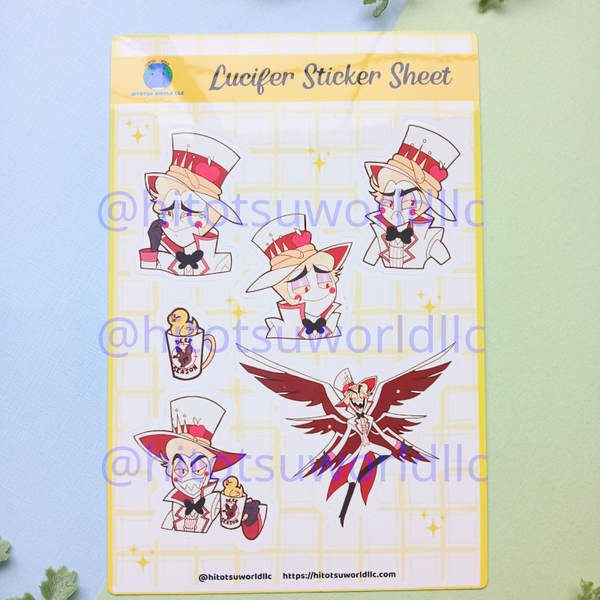 Hazbin Hotel Lucifer Sticker Sheets