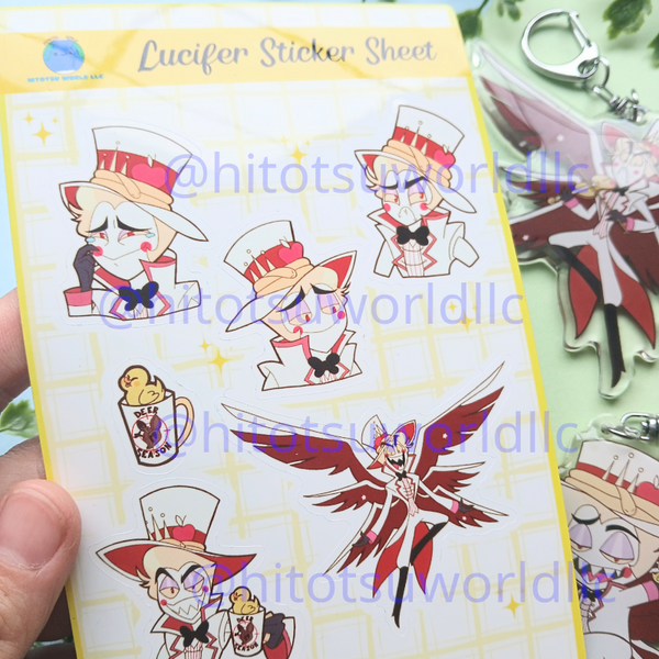 Hazbin Hotel Lucifer Sticker Sheets