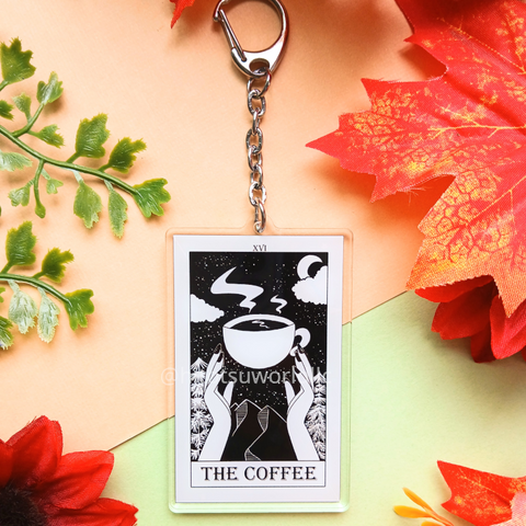 16. The Coffee Tarot Card Keychains