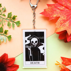 13. Death Tarot Card Keychains