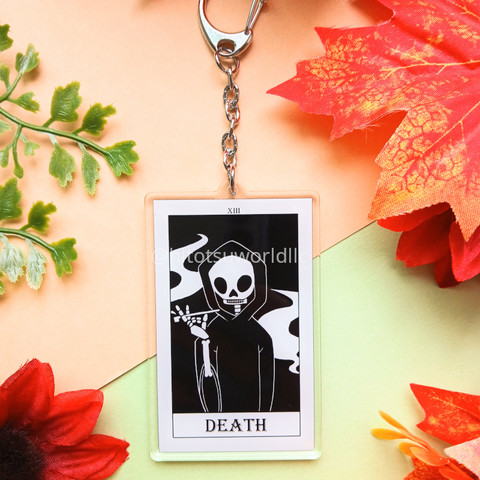 13. Death Tarot Card Keychains