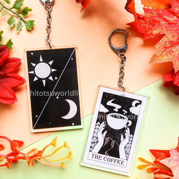 16. The Coffee Tarot Card Keychains