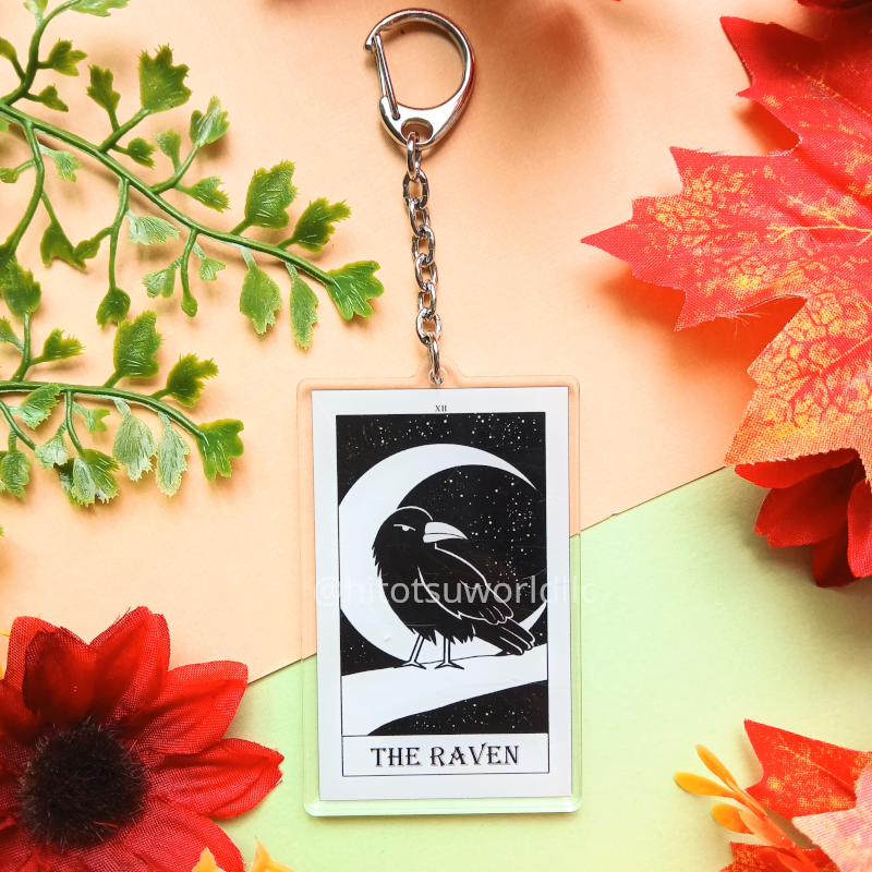 12. The Raven Tarot Card Keychains
