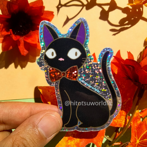 Charming Black Holographic Stickers