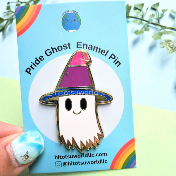 Bisexual Pride Ghost Enamel Pins