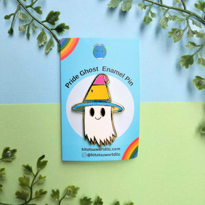 Pansexual Pride Ghost Enamel Pins