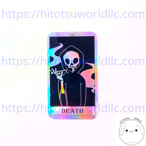 13. Holographic "Death" Tarot Card Stickers