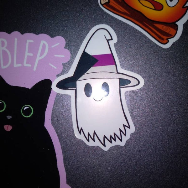 Demisexual Pride Ghost Stickers
