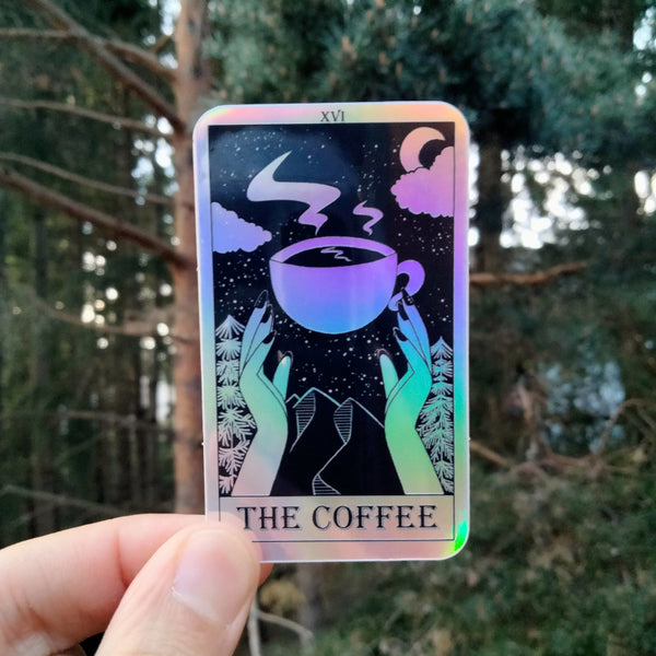 16. Holographic "The Coffee" Tarot Card Stickers
