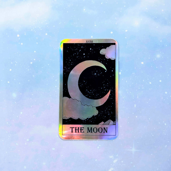 18. Holographic "The Moon" Tarot Card Stickers