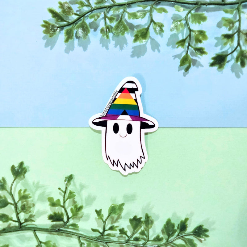Straight Ally Flag Ghost Stickers