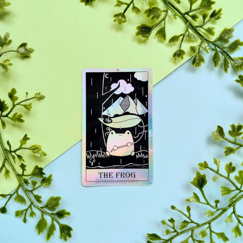 09. Holographic "The Frog" Tarot Card Stickers