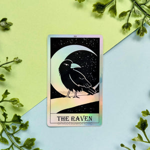 12. Holographic "The Raven" Tarot Card Stickers