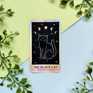 20. Holographic "The Black Cat" Tarot Card Stickers