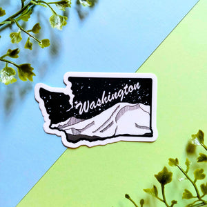 Monochrome Washington State Stickers
