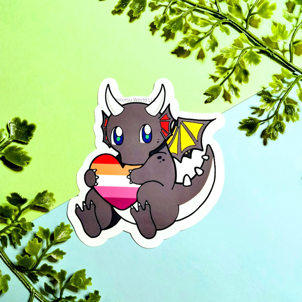 Lesbian Pride Dragon Stickers